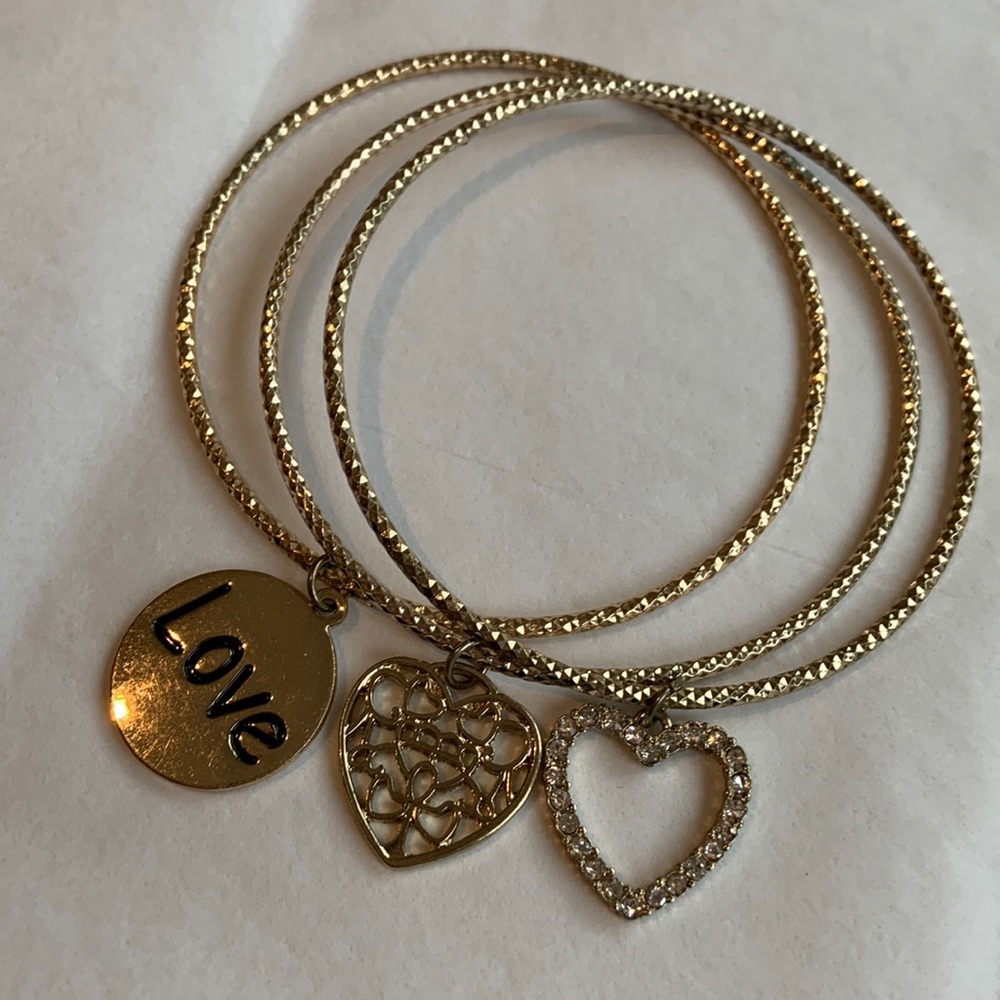 3-part heart bracelets